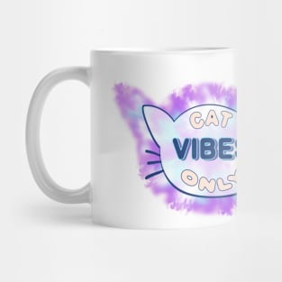 Tie Dye Cat Vibes Only Mug